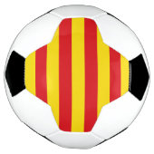 カタルーニャ国旗を掲げた愛国的なサッカーボール サッカーボール (回転)