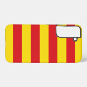 カタルーニャ州旗 Samsung Galaxy S22 Plus カバー (裏面横)