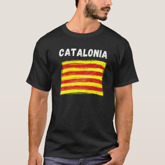 カタルーニャ旗の記念品ハイキング休暇2022 Tシャツ (正面)