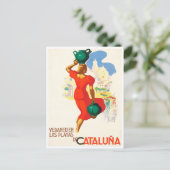 カタルーニャ・スペインのヴィンテージ旅行 ポストカード (スタンド正面)