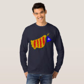 カタルーニャ・パウ・イ・リベルタット、カタロニアの平和の鳩 Tシャツ (正面フル)