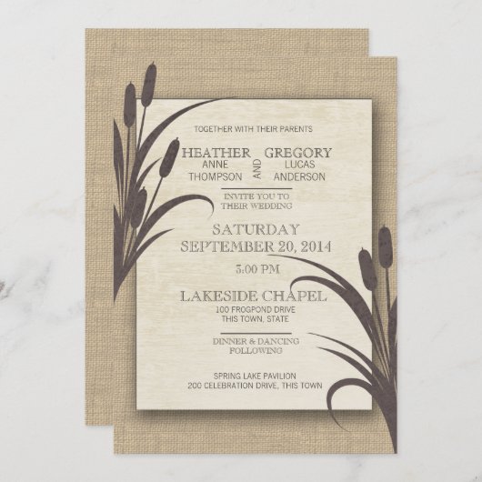 カタル素朴ス結婚レイク 招待状 (正面/裏面)