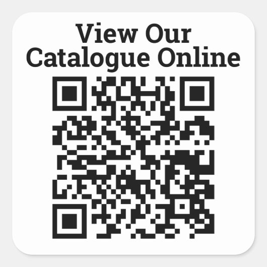 カタログの表示オンラインQRコードデザイン スクエアシール (正面)