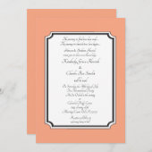 カタログープのエレガントなフォーマル結婚式のお知らせ 招待状 (正面/裏面)