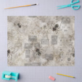 カタログ上のブラックスパイダズニュースプリントのデコページ 薄葉紙 (クラフト)