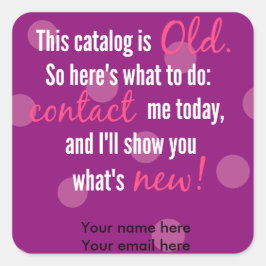 カタログ変更ラベルステッカー スクエアシール