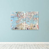 カタロニアのアトラス:北アフリカとヨーロッパの詳細、 キャンバスプリント (インサイチュ (ウッドフロア))