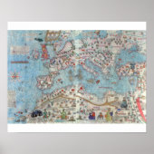 カタロニアのアトラス：北アフリカとヨーロッパの詳細、 ポスター (正面)