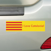カタロニアのシール国旗 バンパーステッカー (車上)