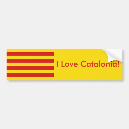カタロニアのシール国旗 バンパーステッカー (正面)