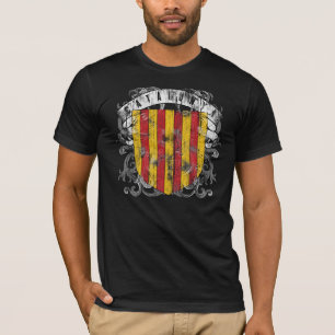 カタロニアのメンズダークシャツ Tシャツ