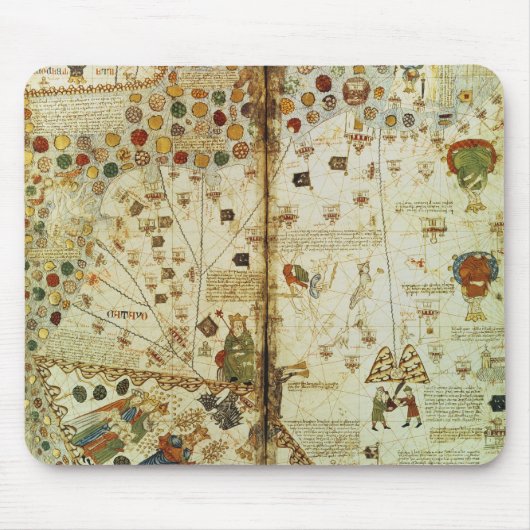 カタロニアの世界地図からの詳細 マウスパッド (正面)