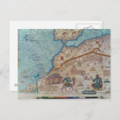 カタロニアの地図書からの詳細、1375年 ポストカード (正面/裏面)