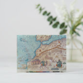 カタロニアの地図書からの詳細、1375年 ポストカード (スタンド正面)