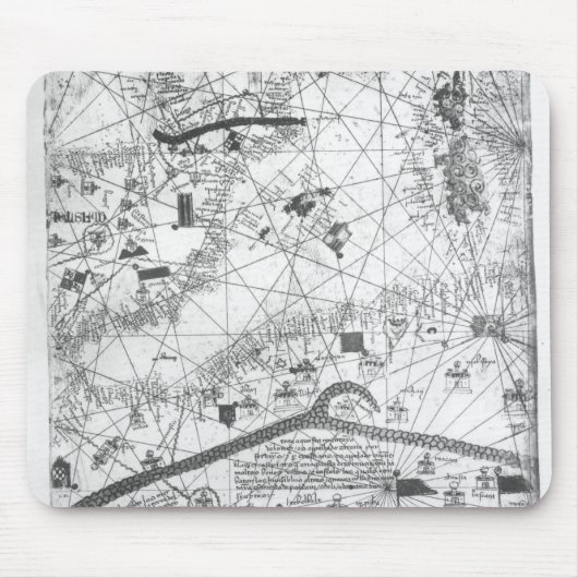 カタロニアの地図書からの詳細、1375年 マウスパッド (正面)