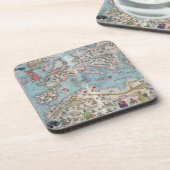 カタロニアの地図書: 北アフリカおよびヨーロッパの詳細、 コースター (左側)