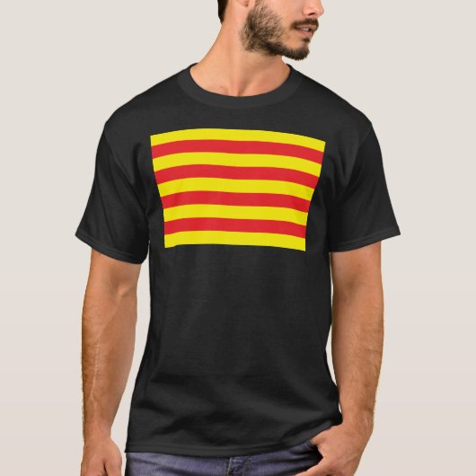 カタロニアの旗のTシャツ Tシャツ (正面)