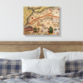 カタロニアの欧州地図の写しの詳細 キャンバスプリント (インサイチュ (寝室))