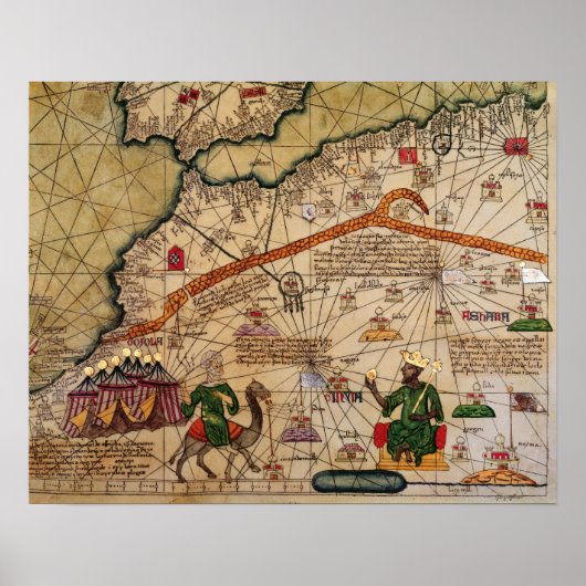 カタロニアの欧州地図の写しの詳細 ポスター (正面)