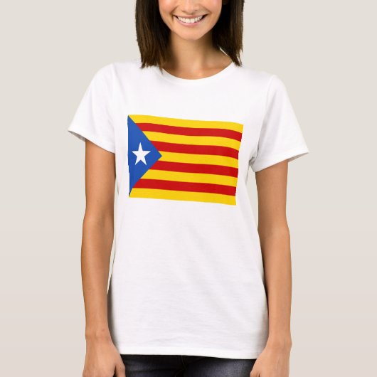カタロニアの独立"L'Estelada Blava " Tシャツ (正面)