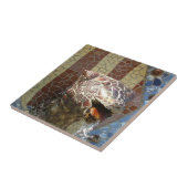 カタロニアの紋章付き外衣- Gaudiのモザイク・タイル タイル (側面)