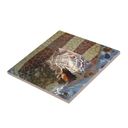 カタロニアの紋章付き外衣- Gaudiのモザイク・タイル タイル (側面)