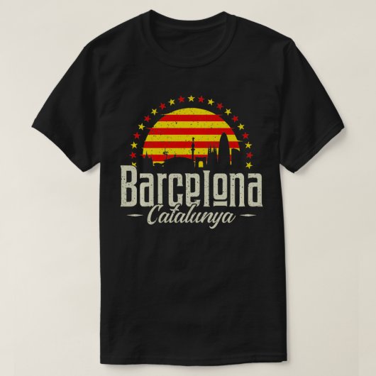 カタロニアシウダコンダルカタルーニャバルセロナパルロ Tシャツ (デザイン正面)
