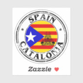 カタロニアシールノートパソコン用の丸い旗… シール (シート)