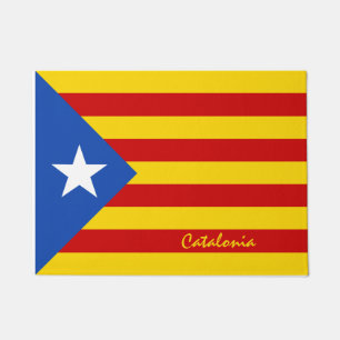 カタロニアフラグ&カタルーニャ-ラセニエラエステラダ ドアマット