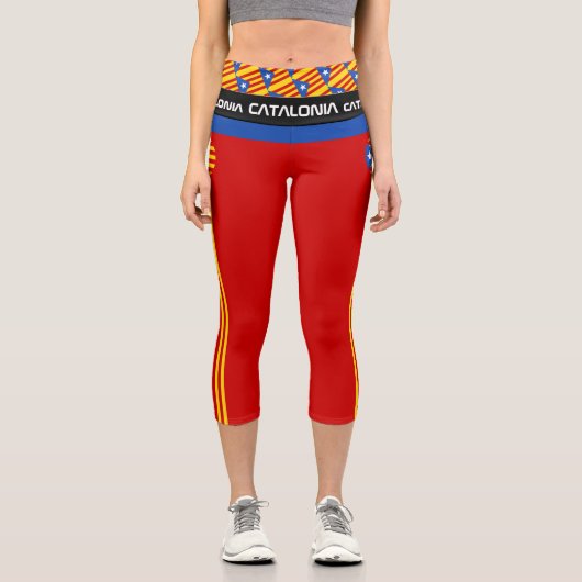 カタロニア国旗とカタロニア – ラセニエラファッション/エスト カプリレギンス (正面)
