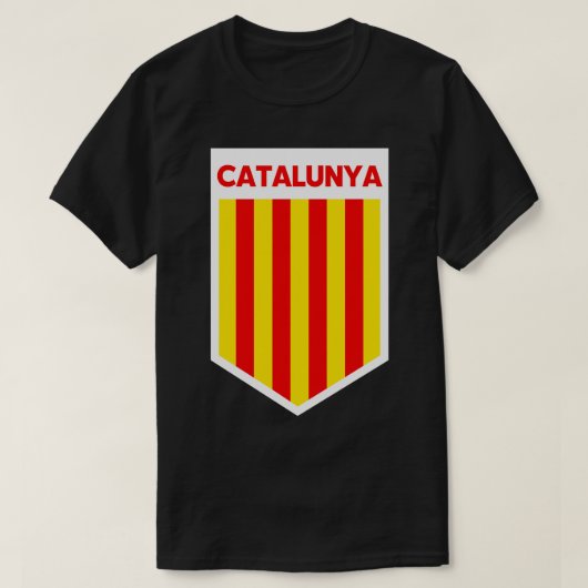 カタロニア国旗のエンブレム Tシャツ (デザイン正面)