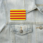 カタロニア国旗を持つ愛国的な名前タグ 名札 (インサイチュ)