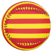 カタロニア国旗を持つ愛国的ソフトボール ソフトボール (正面左)