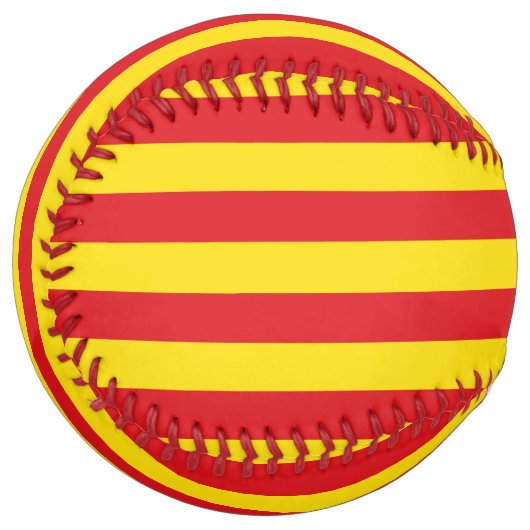 カタロニア国旗を持つ愛国的ソフトボール ソフトボール (正面左)