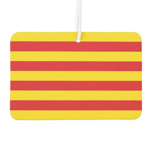 カタロニア国旗を掲げたカーエアーフレッシュナー カーエアーフレッシュナー (裏面)