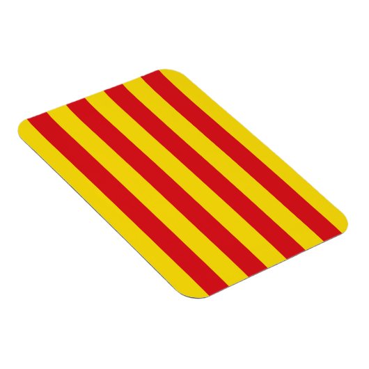 カタロニア国旗を掲げたフレキシブルなフォトマグネット マグネット (右側)