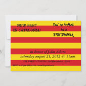 カタロニア国旗を掲げたベビーシャワー招待状 招待状 (正面)
