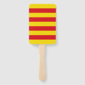 カタロニア国旗を掲げた愛国的なハンドファンのセット ハンドファン (裏面)