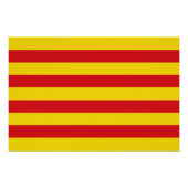 カタロニア国旗を掲げた愛国的な壁のポスター ポスター (正面)