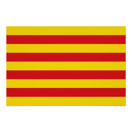 カタロニア国旗を掲げた愛国的な壁のポスター ポスター (正面)
