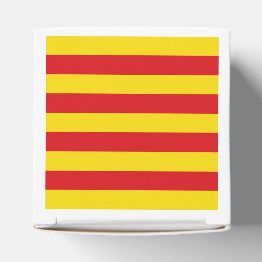 カタロニア国旗を掲げた愛国的愛護箱 フェイバーボックス (上部)