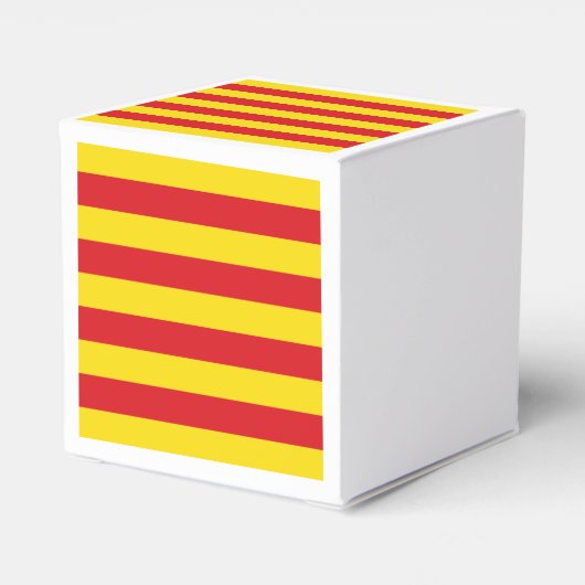 カタロニア国旗を掲げた愛国的愛護箱 フェイバーボックス (裏面サイド)