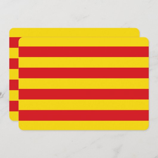 カタロニア国旗を掲げた愛国的招待状 招待状 (正面/裏面)