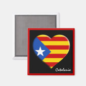 カタロニア国旗&カタロニアハートラセニエラエステラダ マグネット (正面/裏面)