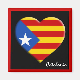カタロニア国旗&カタロニアハートラセニエラエステラダ マグネット