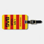 カタロニア国旗&カタロニア – ラセニエラファッション ラゲッジタグ (正面横)