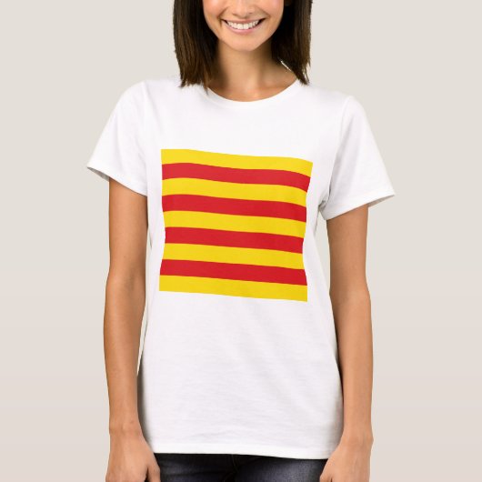 カタロニア国旗(カタロニア) Tシャツ (正面)