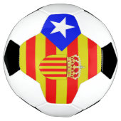 カタロニア州旗 サッカーボール (回転)