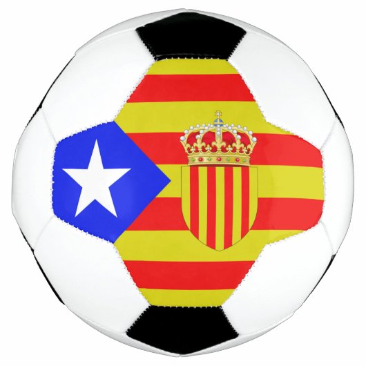 カタロニア州旗 サッカーボール (正面)