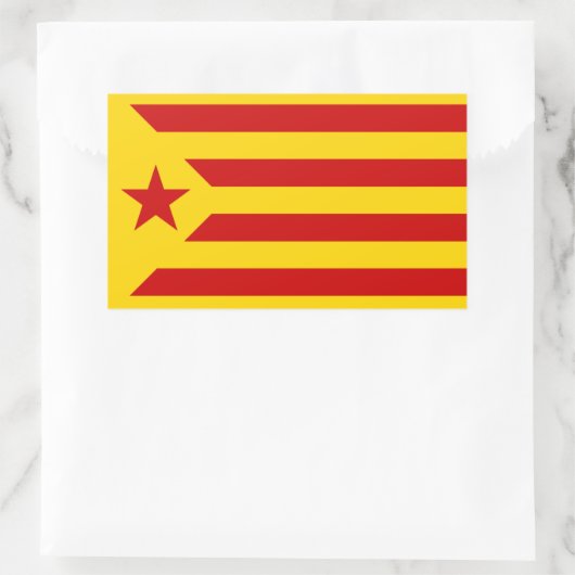 カタロニア社会主義エステラダ国旗のシール 長方形シール (バッグ)